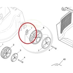 SUPPORT FIXATION ROUE TONDEUSE CASTELGARDEN - GGP - STIGA - 322785162/1 - 22785162/0 - 22785162/1 - 3227851621 - 227851620