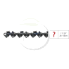 Chaîne tronçonneuse prédécoupée Semi-Chisel, pas 325, jauge 050, 1.3mm, 72 maillons, 72 entraineurs, BULLCRAFT KS450